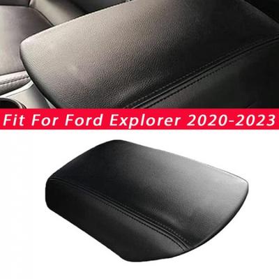 Best Leather Center Console Lid Armrest Cover Trim For Ford Explorer -