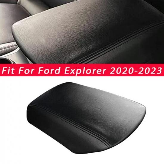 

Best Leather Center Console Lid Armrest Cover Trim For Ford Explorer -