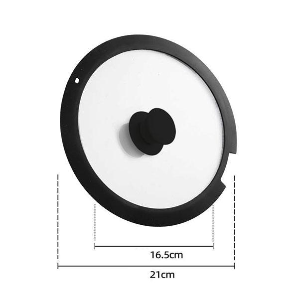 Universal Tempered Glass Pot Lid for Pots Pan Skillet Spill Stopper Cover 18/20/26cm Heat Resistant Silicone Replacement Pan Lid
