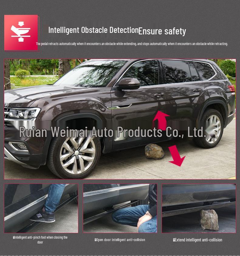 Cadillac XT5 & XT6, Volkswagen Teramont, Aurora Viloran Electric Running Boards with Flowing Colorful Edge.