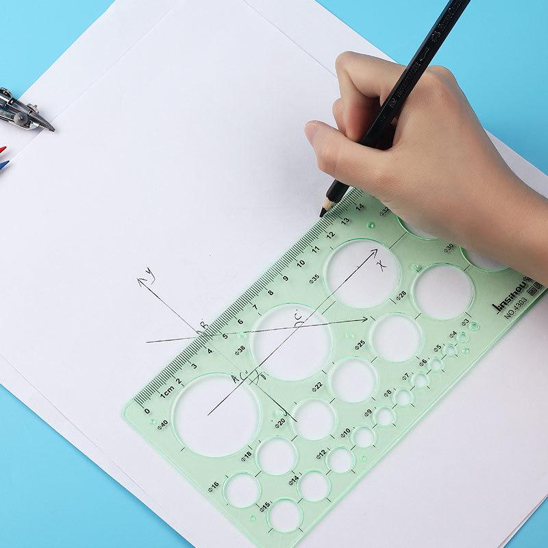 Golden Monkey 4303 Multifunctional Circle Drawing Template Ruler for Students
