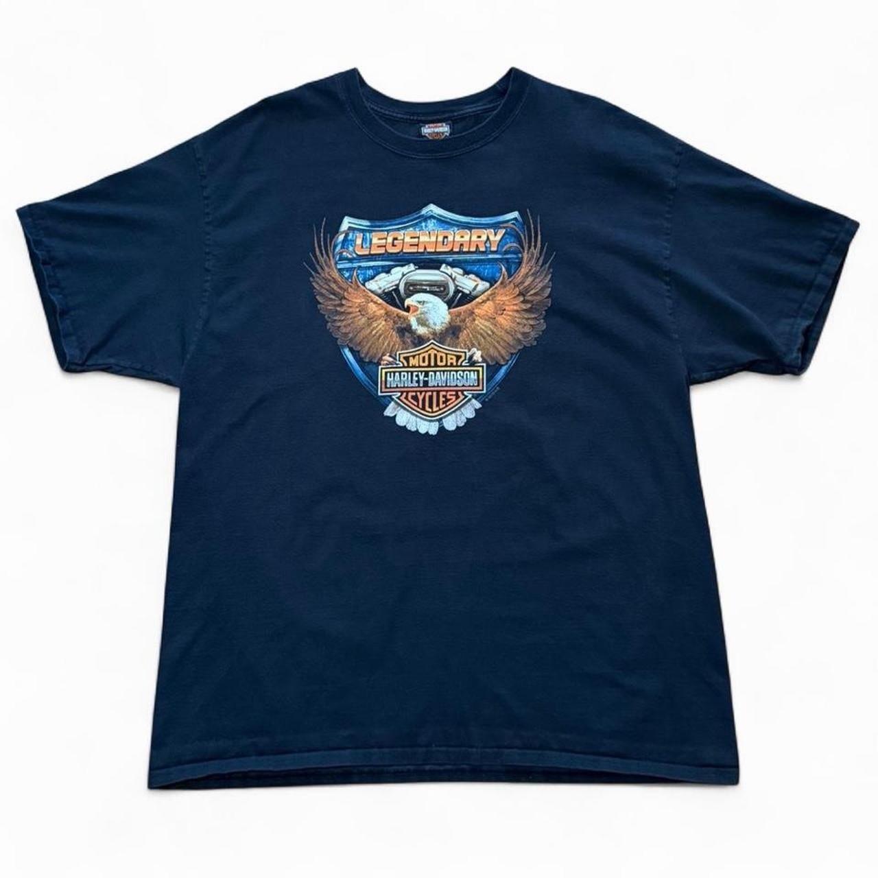 2014 Harley Davidson Legendary Motorcycle Biker Eagle Florida Graphic T-shirt 2X S