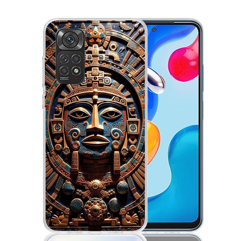 Mayan Stone Totem Pole Phone Case For Xiaomi Redmi Note 15 14 13 12S 12 Pro Plus 11S 11E 11 11T 10S 10 Art Soft Pattern Cover Re