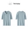 Women's Retro Slim-Fit Cable Knit Polo Top - Spring/Summer 2026 Collection