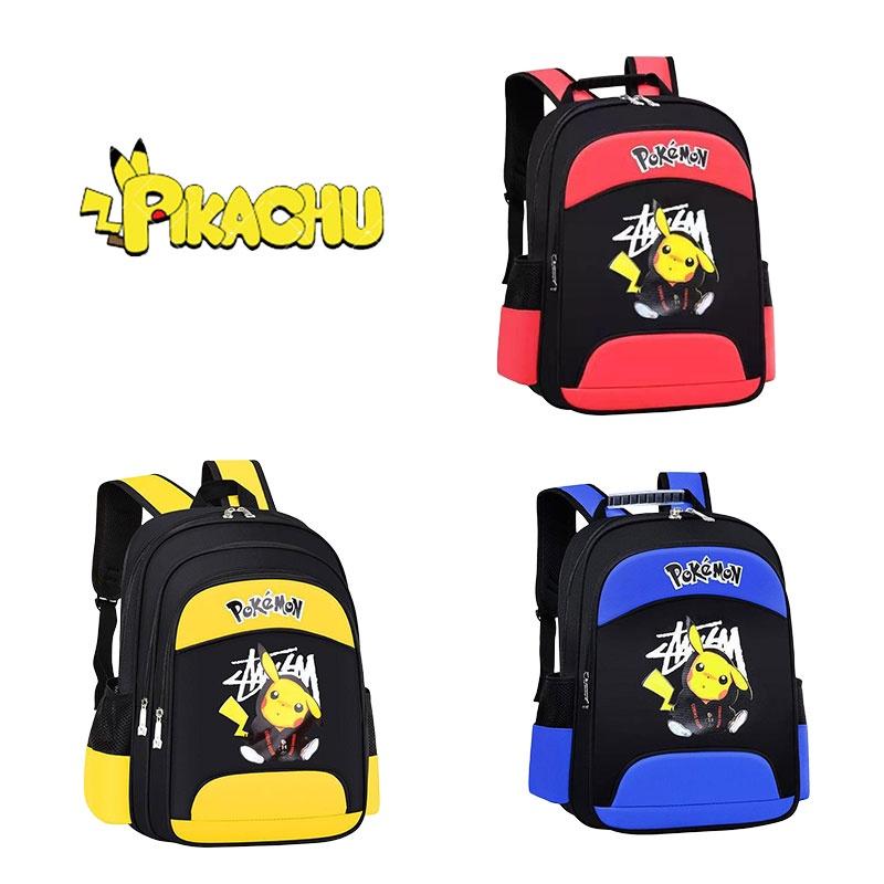 Pikachu Cartoon Design Lightweight Oxford Fabric Kids Backpack For Elementary School Students
