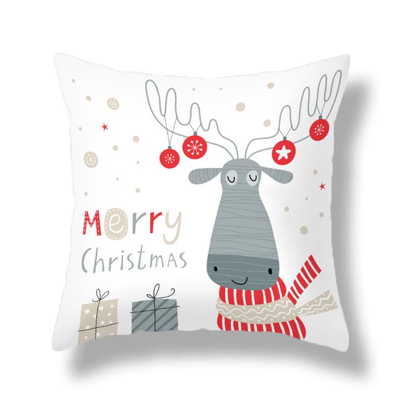 Christmas Pillowcases Homewares Nordic Christmas Cartoon Digital Print Pillowcases