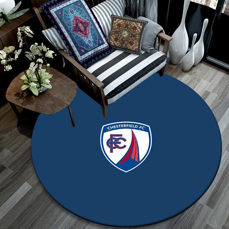 Chesterfield Football Club,Round Area Rug,Carpet Rug for Living Room Bedroom Sofa Playroom Decor,Non-slip Floor Mat