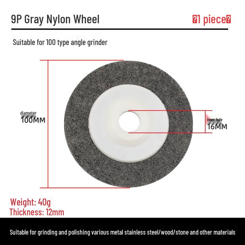 Nylon Wire Wheel for Rust Removal and Polishing - Stainless Steel Fiber Disc for Angle Grinder