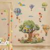Cartoon Tree & Balloon Animals Wall Decals Removable Vinyl Stickers For Kids Forest Theme Decor