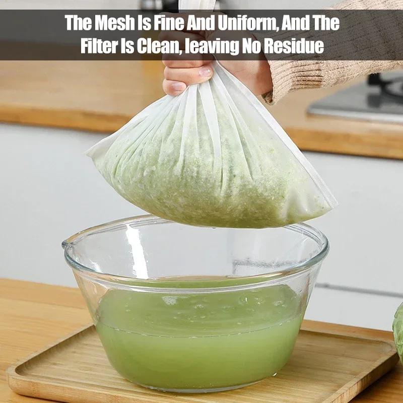 Colander Reusable Yogurt Tea Cheese Brew Food Fabric Home Nylon Soy Milk Wine Nut Cloth Brewing Mesh Filter Bag Water Strainer