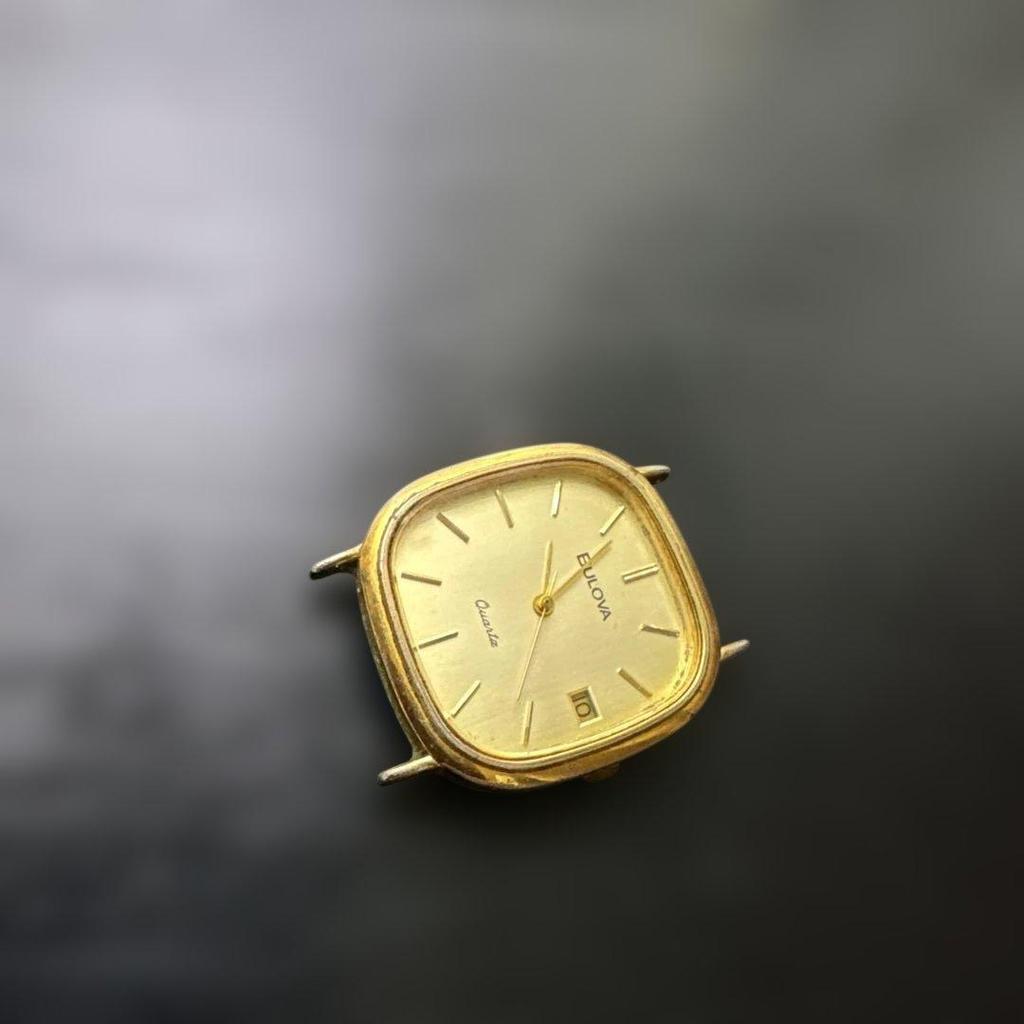 Used BULOVA Quartz Watch Body Gold Color Men's