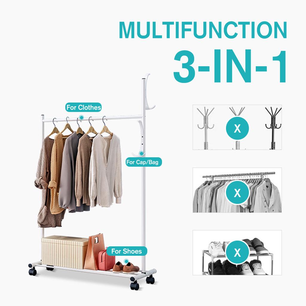 Buy Coat Rack Landing Clothing Holder Hanger Floor Standing Storage