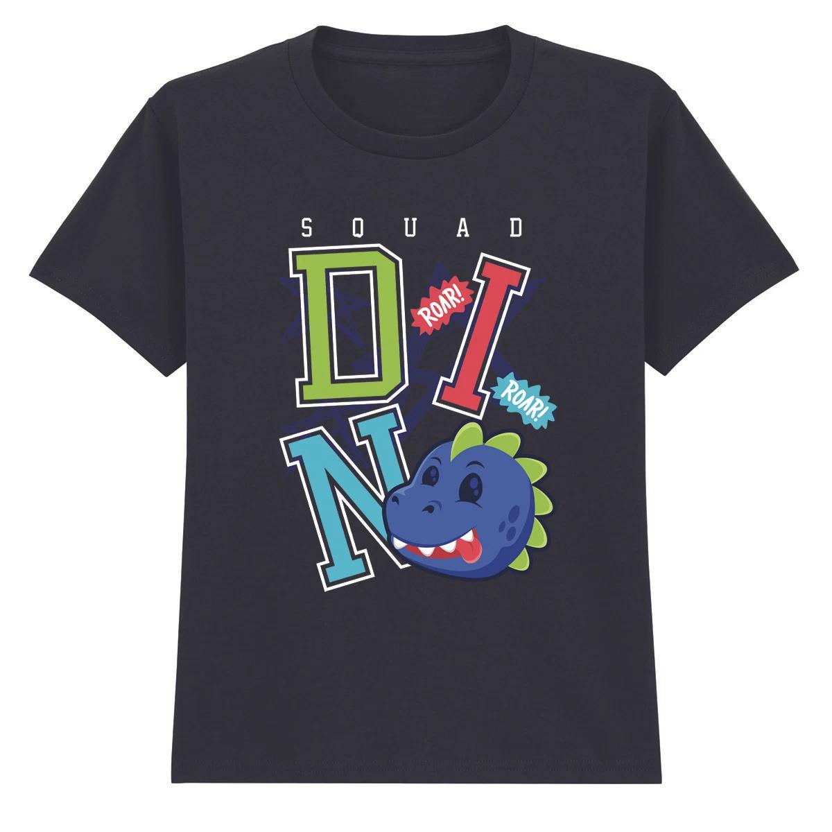 Dinosaur Squad Kids T-Shirt Boys Graphic Tee Roar Adventure 130