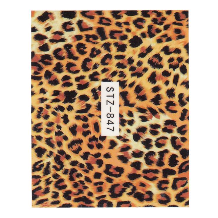 5 ark Water Transfer Nail Stickers Leopard Print Decals Animal Watermark Polish Wraps Tips Negle Art Decorations STZ846