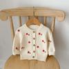 Adorable Baby Girl Mushroom Embroidered Cardigan and Sleeveless Romper Set for Spring Autumn