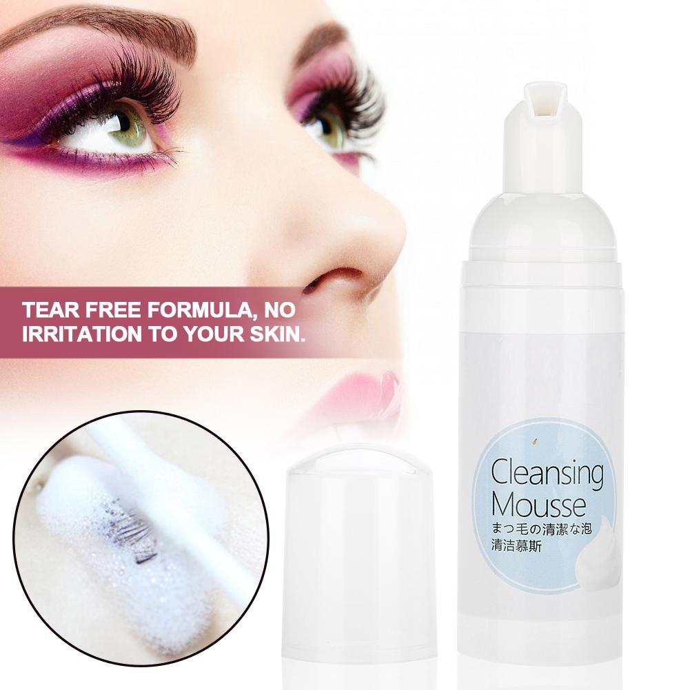 Soft Powerful Eyelash Cleanser Foam 60ml Strawberry Flavor Eyelashes Extension Lash Tool
