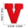 7Cm White Background Red Character Embroidery Cloth Sticker English Letters Towel Embroidery Patch Sticker Computer Embroidery Chapter Boy Heat Transf