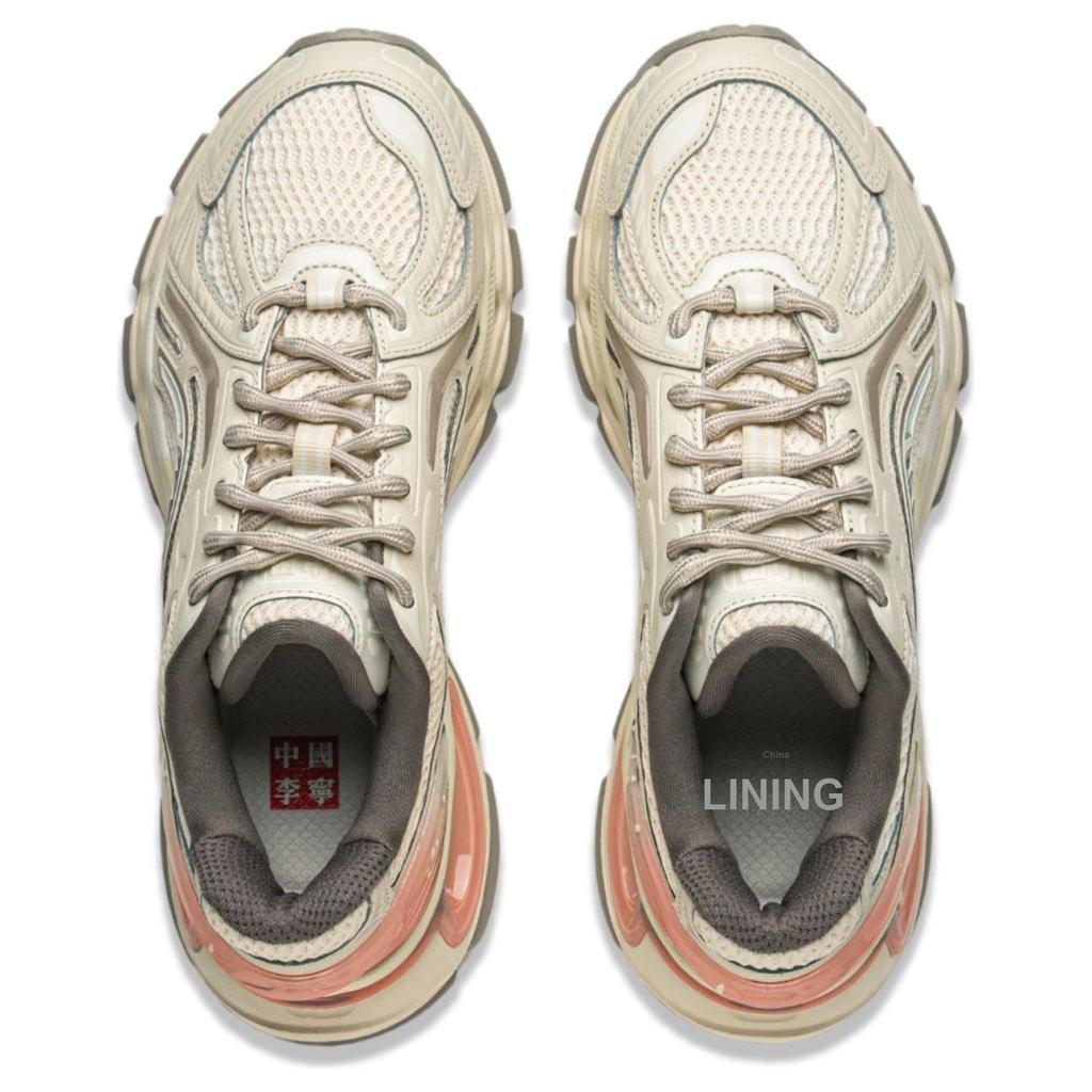 Li Ning Lijun BOW Ice Cream Synthetic Leather Comfortable Trendy Slip Resistant Wear Resistant Rebound Low Top Casual Shoes AZGU178-1