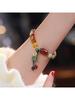 New Chinese Colorful Beaded Bracelet For Women Vintage Natural Stone Ethnic Handmade Chain Hand Rope Bracelet Jewelry Gift
