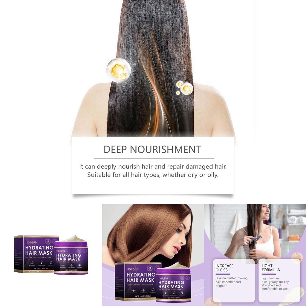 Hoegoa Moisturizing Hair Mask Nourishing Hydrating Repairing Dry Frizzy Smooth Hair Treatment