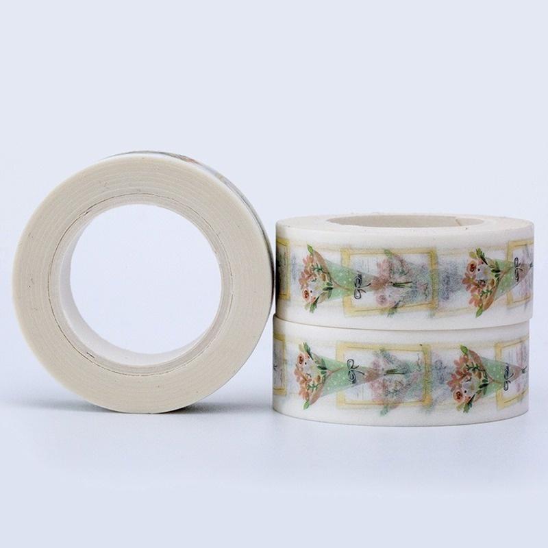 Cont de mână Autocolant flori Ramă foto decorativă Cont de mână Versiune largă și Bandă de hârtie Cadou Boutique Bandă repetat