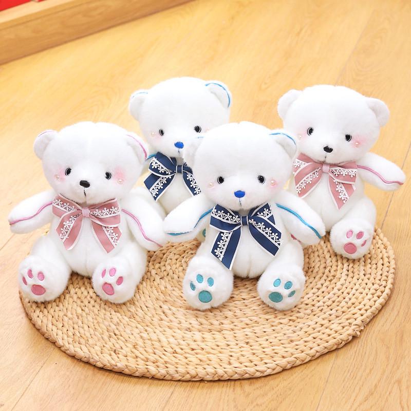 Bowknot Bear Teddy Plush Toy Cartoon Stuffed Doll Decoration Kids Gift Birthday