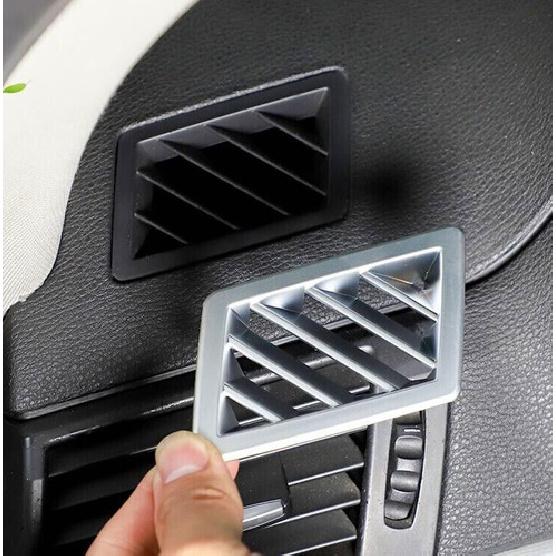 Fit For BMW X3 2006-2010 Matte Silver Dashboard Upper Air Outlet Vent Trim 2PCS