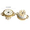 GZC9-C-1/GZC9-C-1-G Ceramic Tube Socket 9PIN Connector for 12AX7,12AT7,12AU7,ECC83,ECC82,E88CC 6922 forAudio Enthusiasts