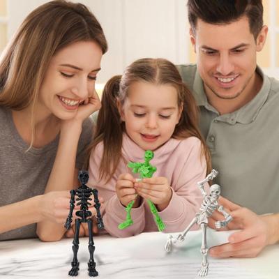 3D Baskılı İskelet Aksiyon Figürü Plastik Hareketli İskelet Oyuncak Hareketli Eklemli Koleksiyonluk Aksiyon Figürü Masaüstü Dekoru için