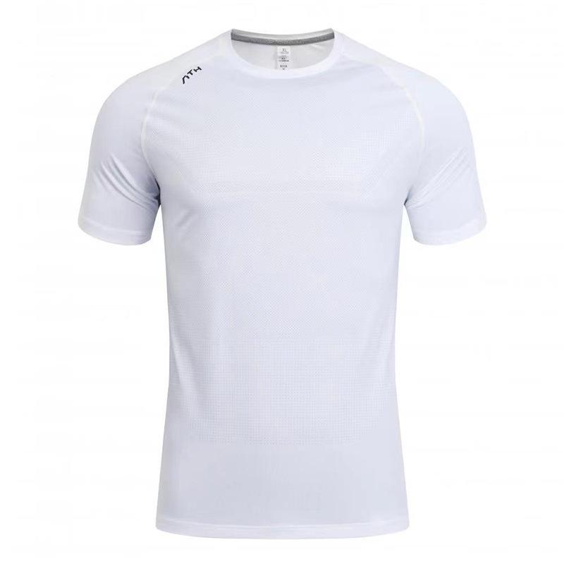 Men's 2024 Summer Quick-Dry Short Sleeve Sports Top - Round Neck, Loose Fit, Casual Fitness Running Tee