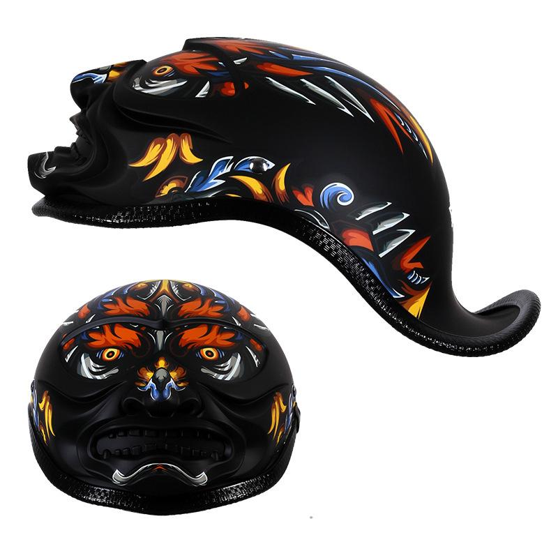Vintage Half Helmet Electric Car Helmet Car Safety Helmet Motorcycle Ladle Helmet Men And Women