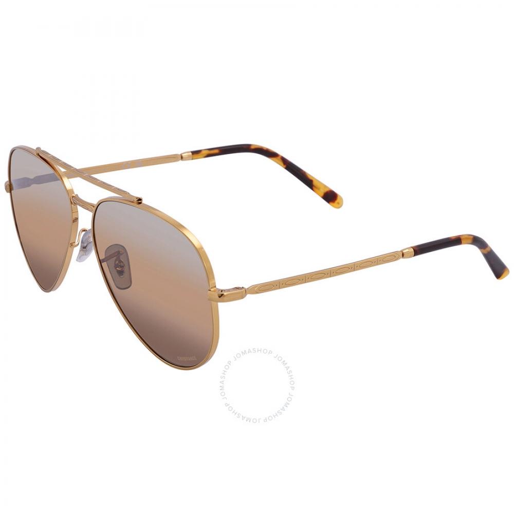 Ray Ban New Aviator Polarized Silver Brown Chromance Unisex Sunglasses Rb3625 9196g5 62