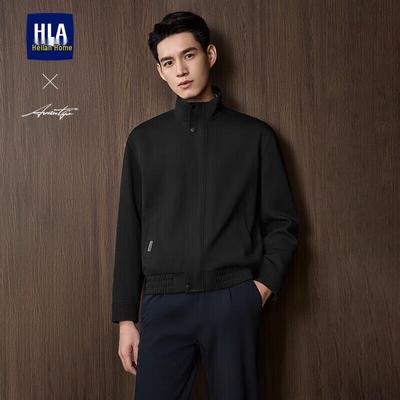 HLA Men's Stand Collar Commuter Jacket