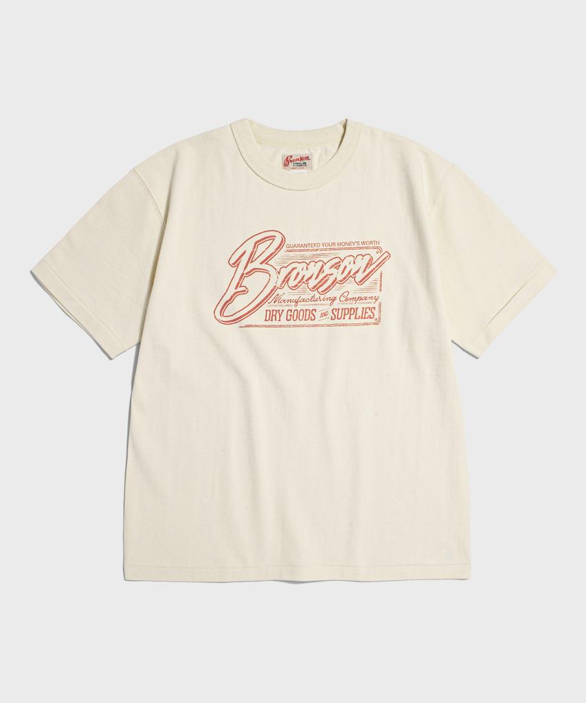 Beulonseun Vintage Signage Loopwheeled Graphic Tee Apricot
