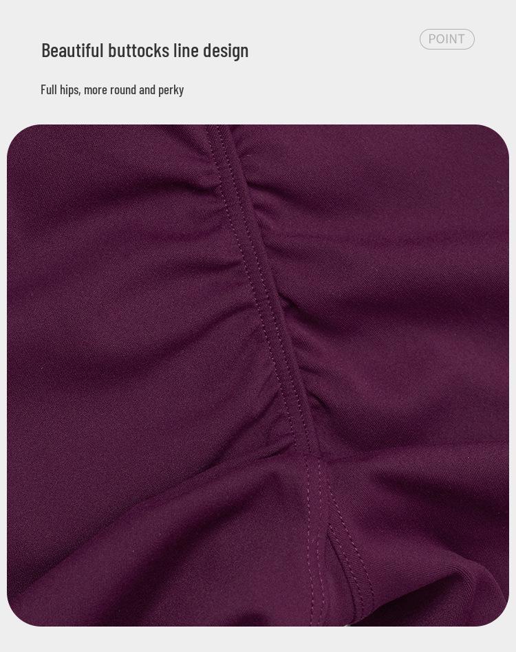 Women's High-Waist Pleated Yoga Pants - Cross-Border Brushed Tight Fit, Hip-Lifting, Perfect for Running and Fitness (9313)