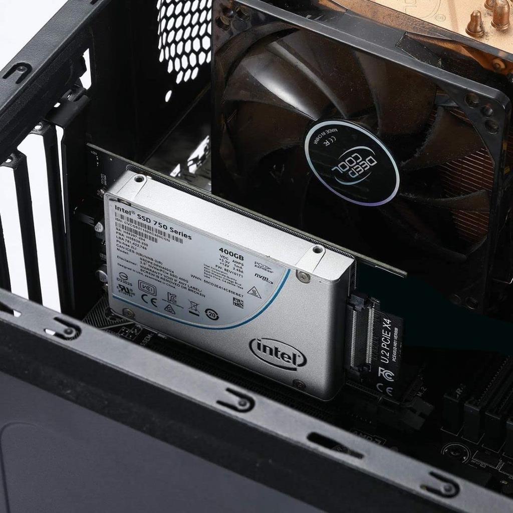 CY PCI - U.2 U2 Kit SFF-8639 Host Adapter for Intel Motherboard & 750 NVMe PCIe SSD, E 3.0 X4 Lane