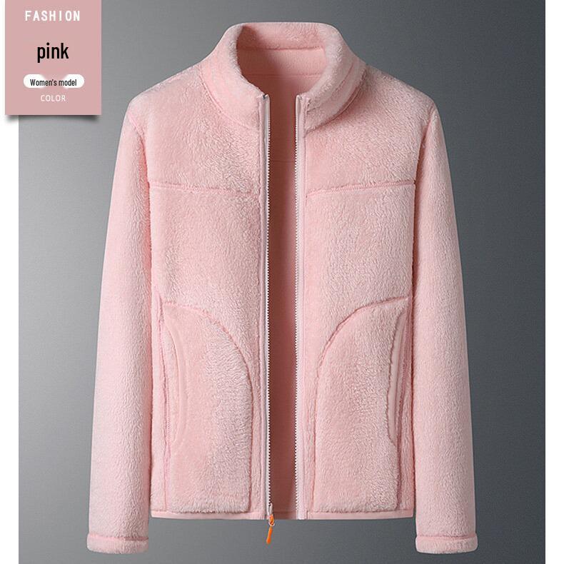 2023 Autumn/Winter Double-Sided Polar Fleece Jacket for Couples - Warm, Thickened, Wearable Outdoors