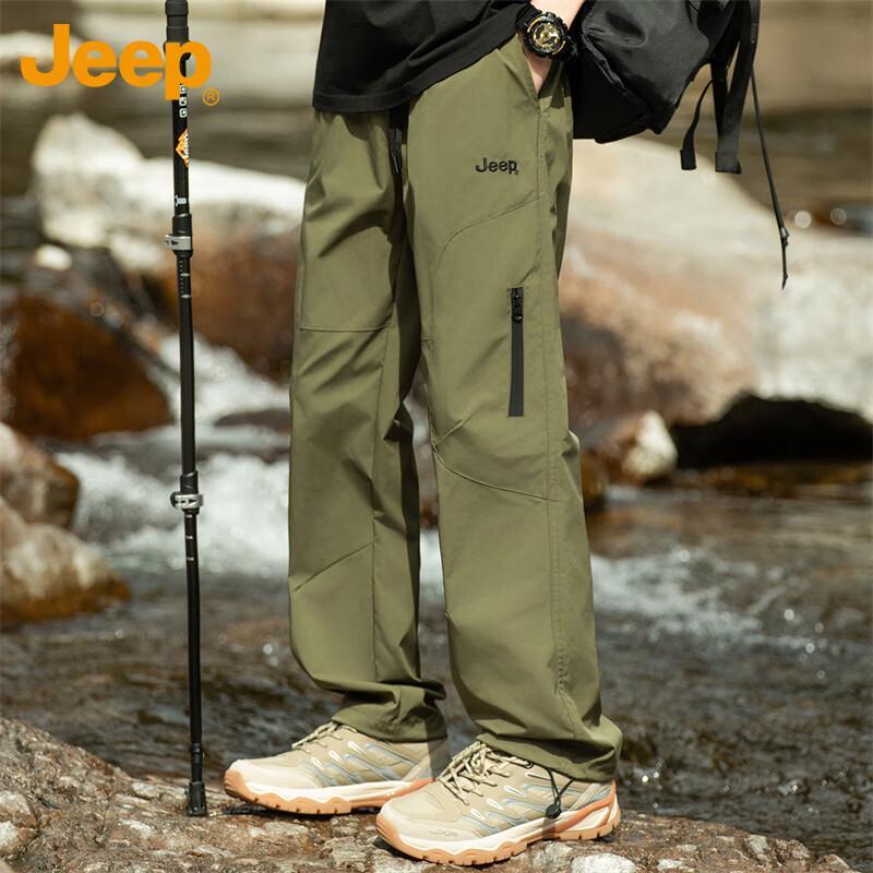 JEEP Men s Loose Straight-Leg Casual Cargo Pants L