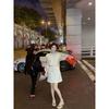 Korean Style Petite Waist-Cinching Summer Dress