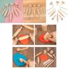 Wooden Pasta Rolling Pin With Textured Surface For Kids Diy Craft And Play