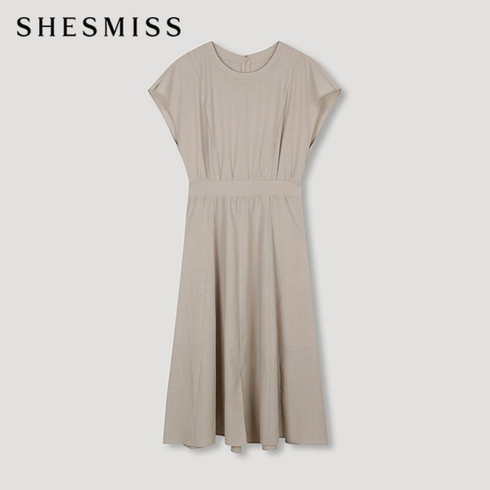 

She S miSS Linen Like Banding dreSS Swwopn21120 Be beige/55