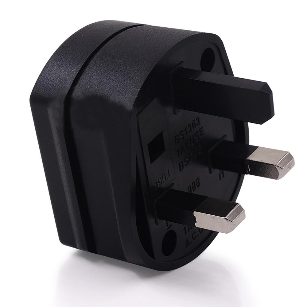 Charger Converter Mains Socket Adapter UK Plug to EU Plug Black For Shaver Plug/Toothbrush