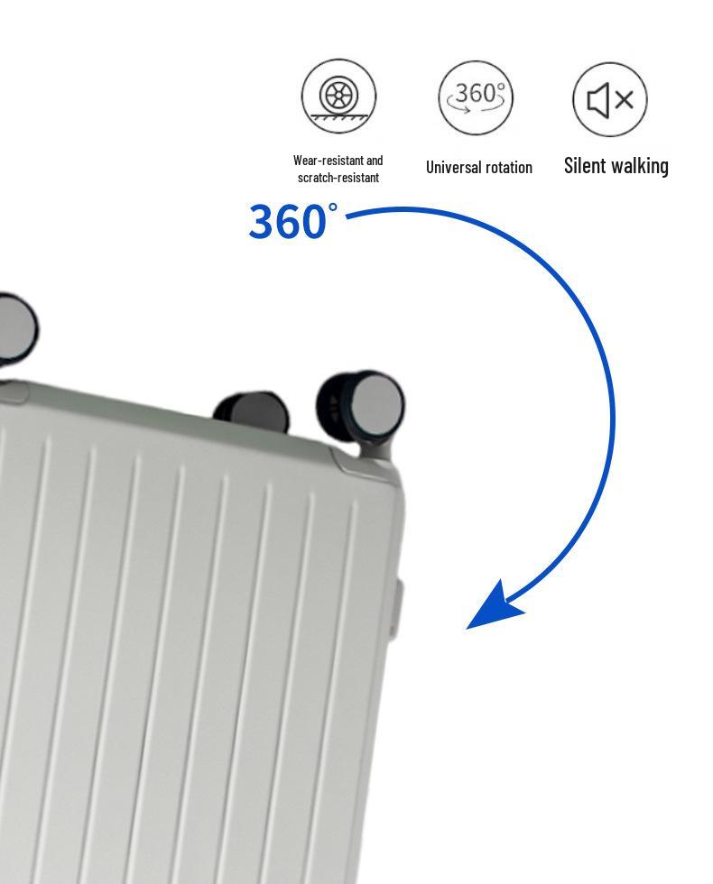 High-Value Trolley Case: Large Capacity Travel Suitcase with Double-Layer Zipper for Men and Women Students