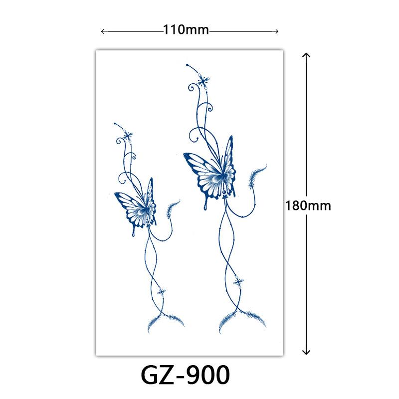 Juice Tattoo Stickers, Herbal Tattoo Stickers, Semi-Permanent English Letter Tattoo Stickers Tattoo