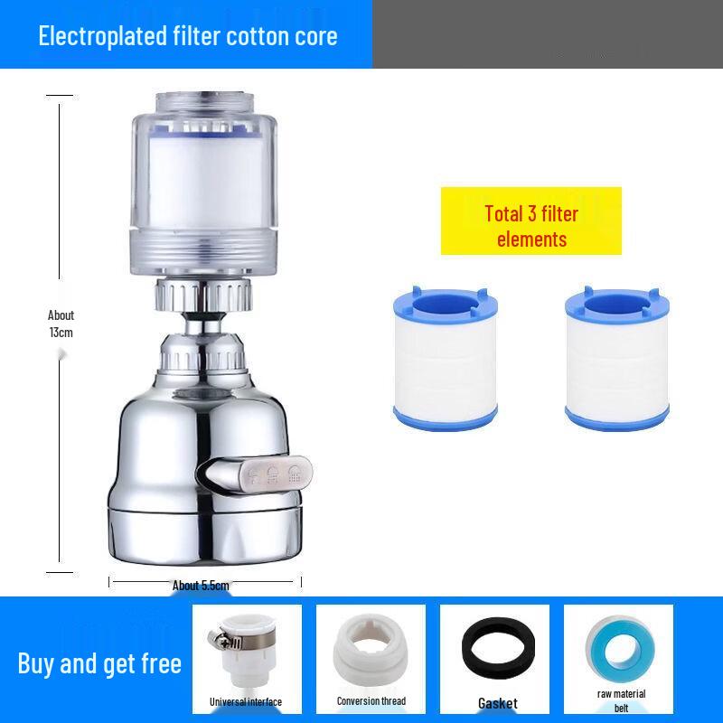 TLXT Küchenarmatur Wasserfilter Sprühkopf gray