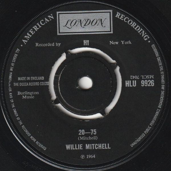 

7inch Record WILLIE MITCHELL - 20-75 HLU9926 London Records, UK Soul/Funk Used