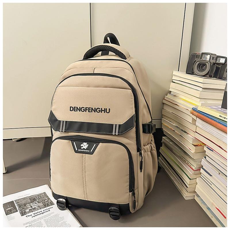 School bag new high-value retro fresh trendy cool niche design backpack couple lightweight travel backpack