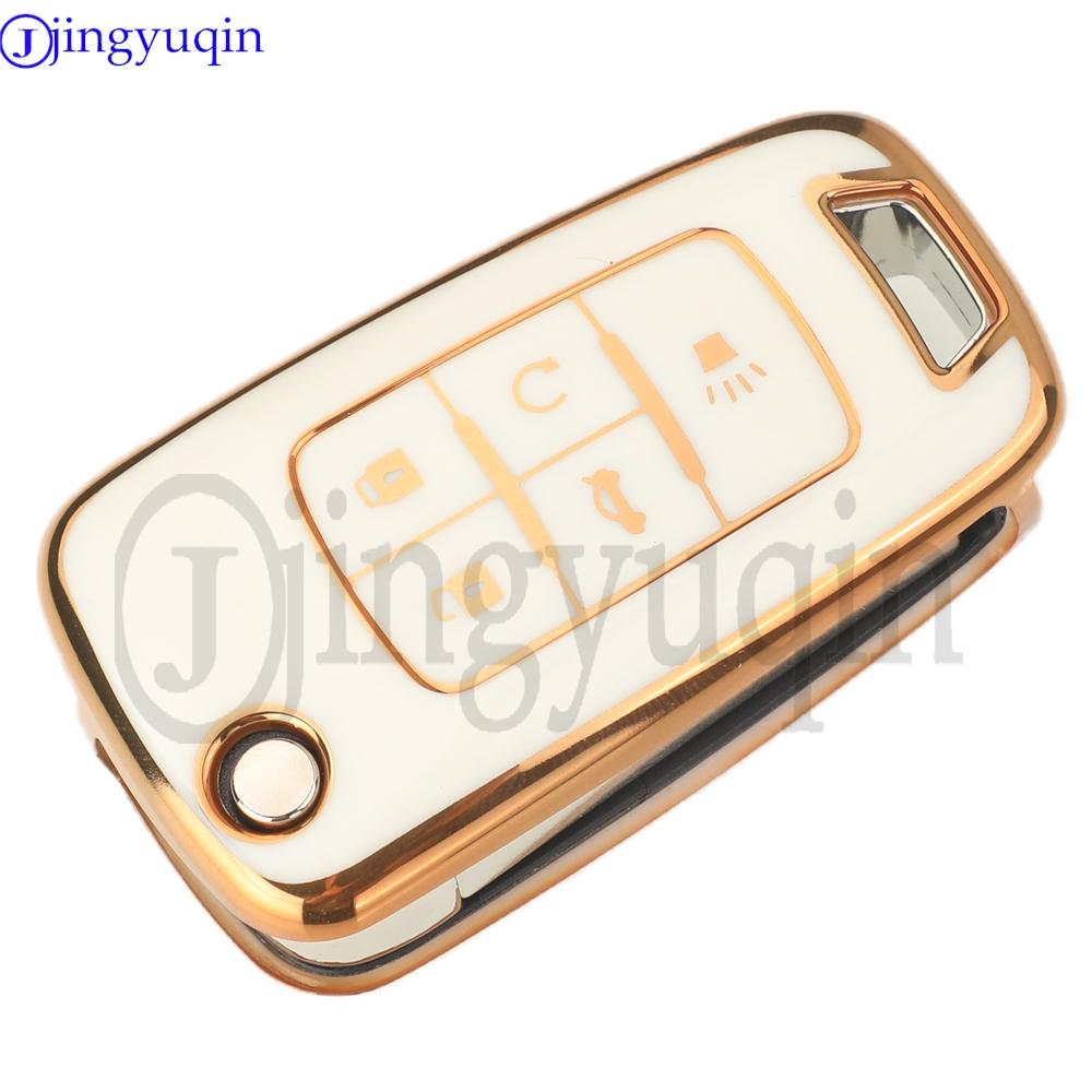 Jingyuqin 3/4/5 Buttons Soft Tpu Car Key Case For Opel/Buick/Chevrolet Cruze Epica Lova Camaro Impala Aveo Malibu Sail Orlando