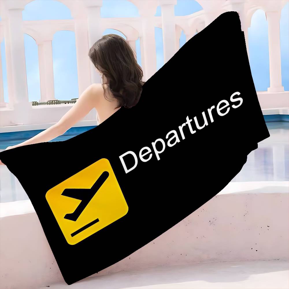 Manta de Microfibra Pista de Aeropuerto Secado Rápido Toallas de Playa Impresión Oversize Super Absorbente Manta Toalla de Piscina