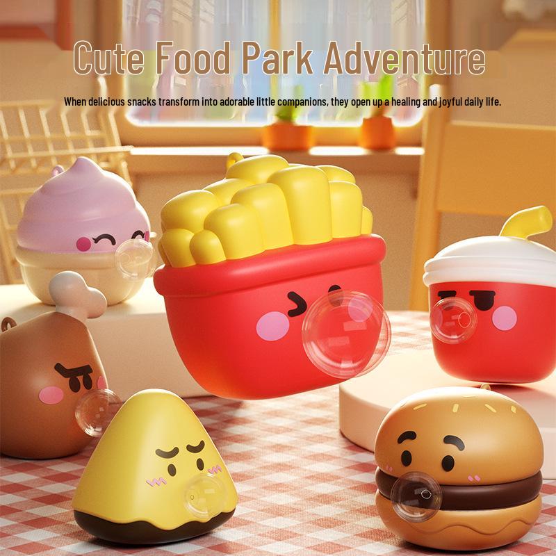 Bubble Blowing Decompression Toy: Fries, Hamburger, Coke Gift